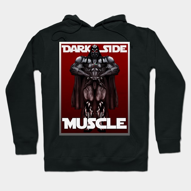 Dark side muscle-clean Hoodie by Actualsuperhero